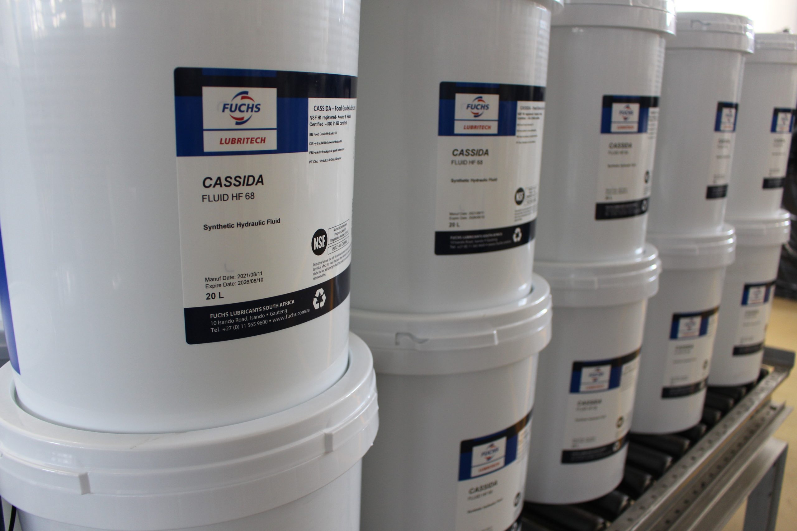 Fuchs Cassida Fluid HF 68, 22L/Pail, Food Grade Hydraulic Oil