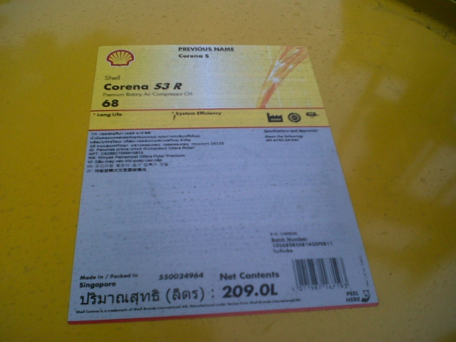 SHELL CORENA S3 R 68
