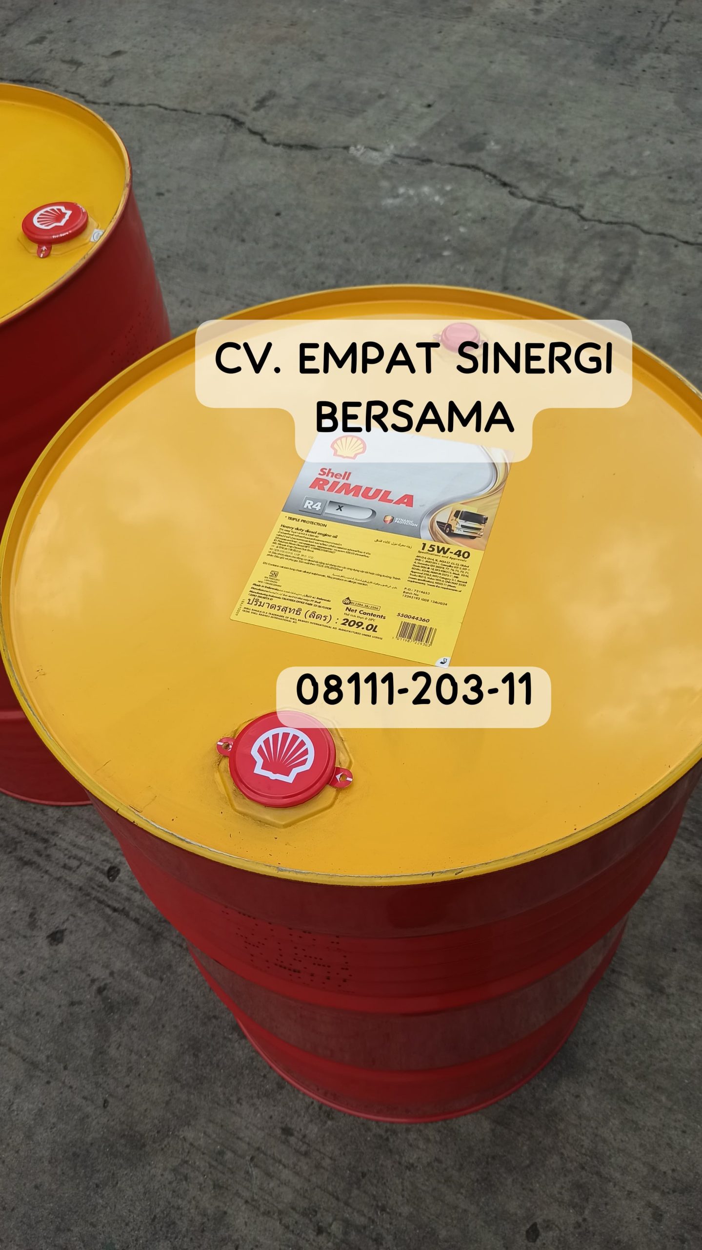 Shell Rimula R4 X 15W-40, Engine Diesel Oil API CI-4, CH-4/SL
