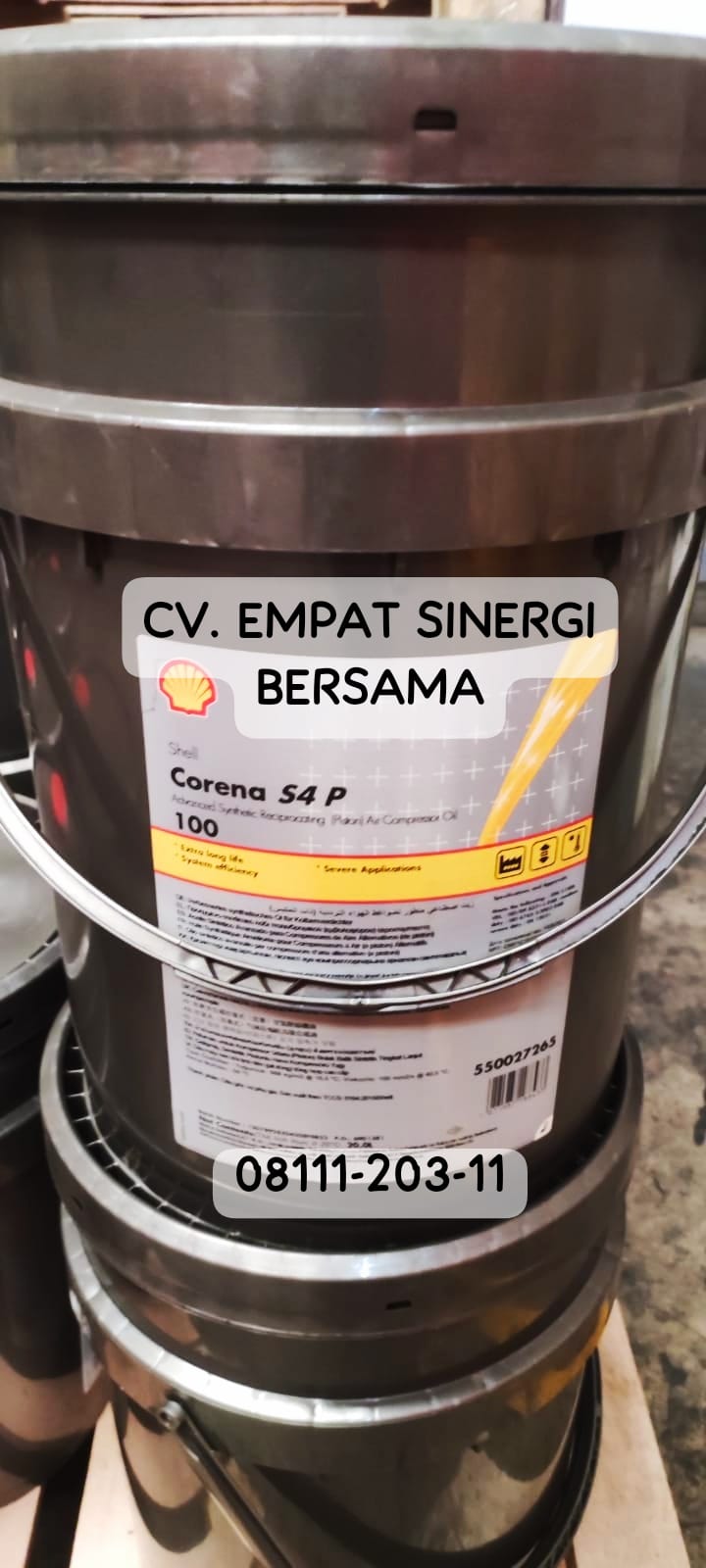 Shell Corena S4 P 100, Piston Compressor/ Vacuum Pump Oil, Pail ( 20 Lt ...