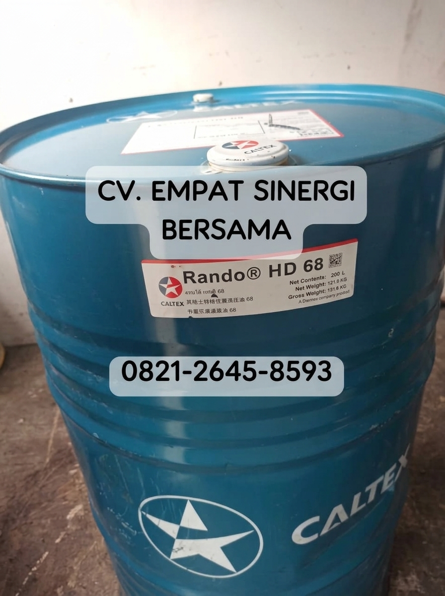 Caltex Rando HD 68, Premium Anti Wear Hydraulic Oil, Drum/ 200 Lt